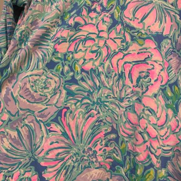 Lilly Pulitzer Luxletic Renay UPF Vibrant Floral Long Sleeve Top M - Picture 4 of 7